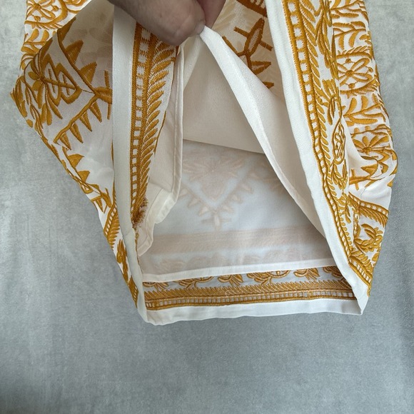 all:row Dress Womens Small Yellow Embroidered Sundress Clean Girl Coquette Boho - Picture 6 of 9